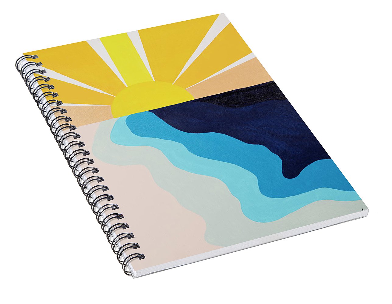 Yellow Sun Rising - Spiral Notebook