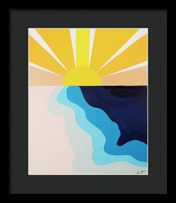 Yellow Sun Rising - Framed Print