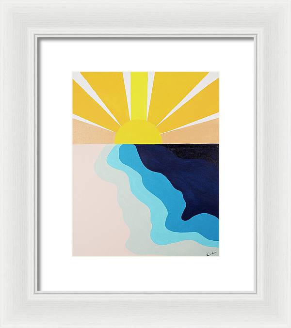 Yellow Sun Rising - Framed Print