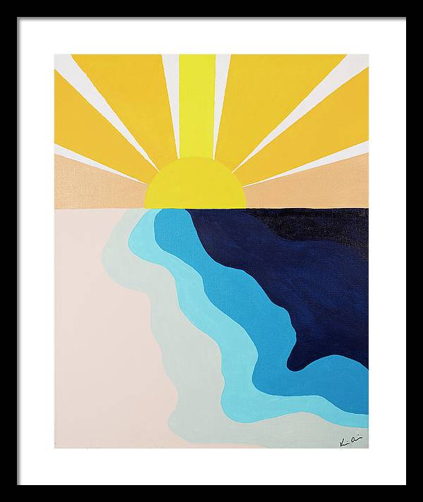 Yellow Sun Rising - Framed Print