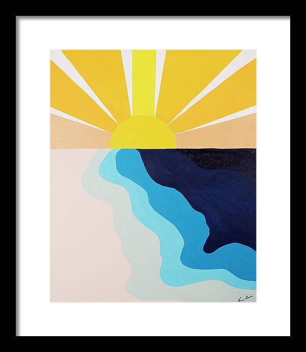 Yellow Sun Rising - Framed Print