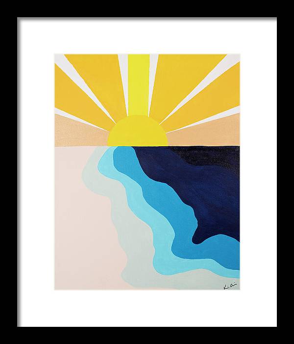 Yellow Sun Rising - Framed Print