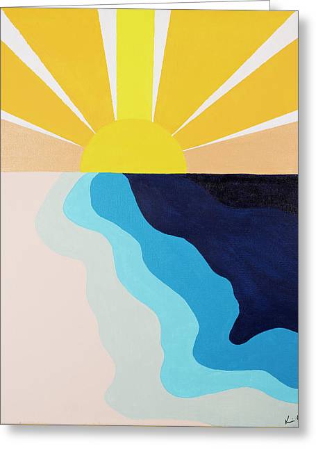 Yellow Sun Rising - Greeting Card