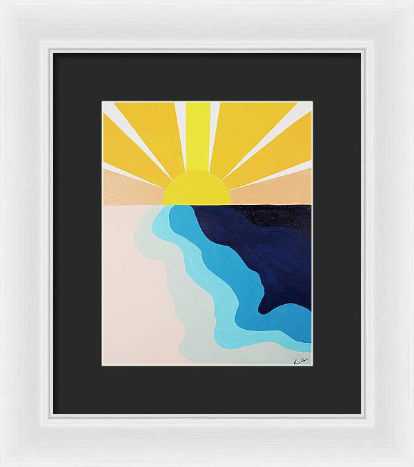 Yellow Sun Rising - Framed Print