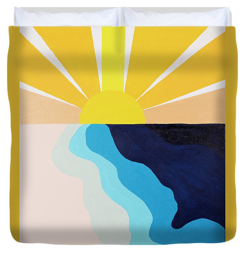 Yellow Sun Rising - Duvet Cover