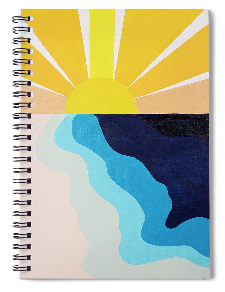 Yellow Sun Rising - Spiral Notebook