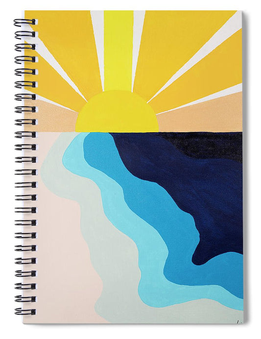 Yellow Sun Rising - Spiral Notebook