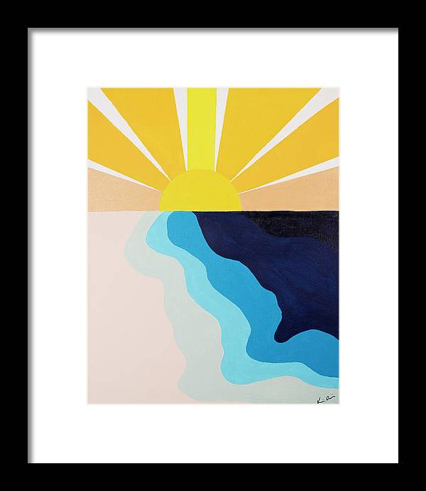 Yellow Sun Rising - Framed Print