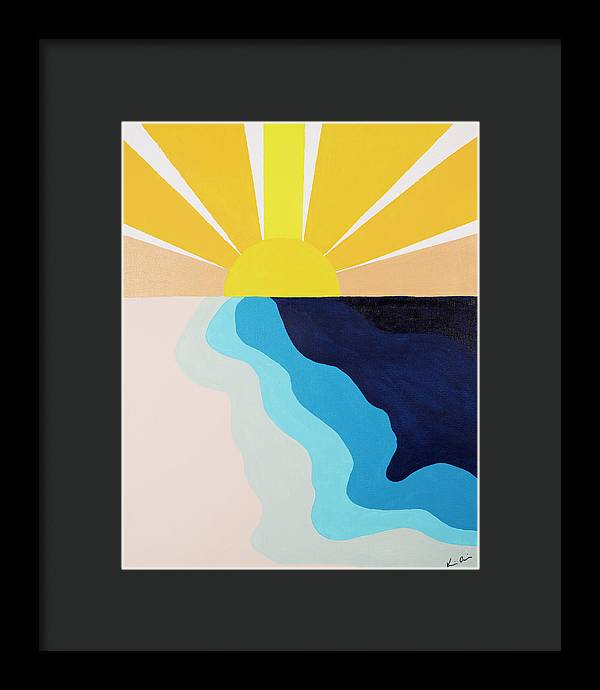 Yellow Sun Rising - Framed Print