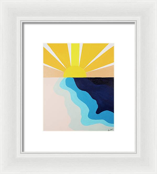 Yellow Sun Rising - Framed Print